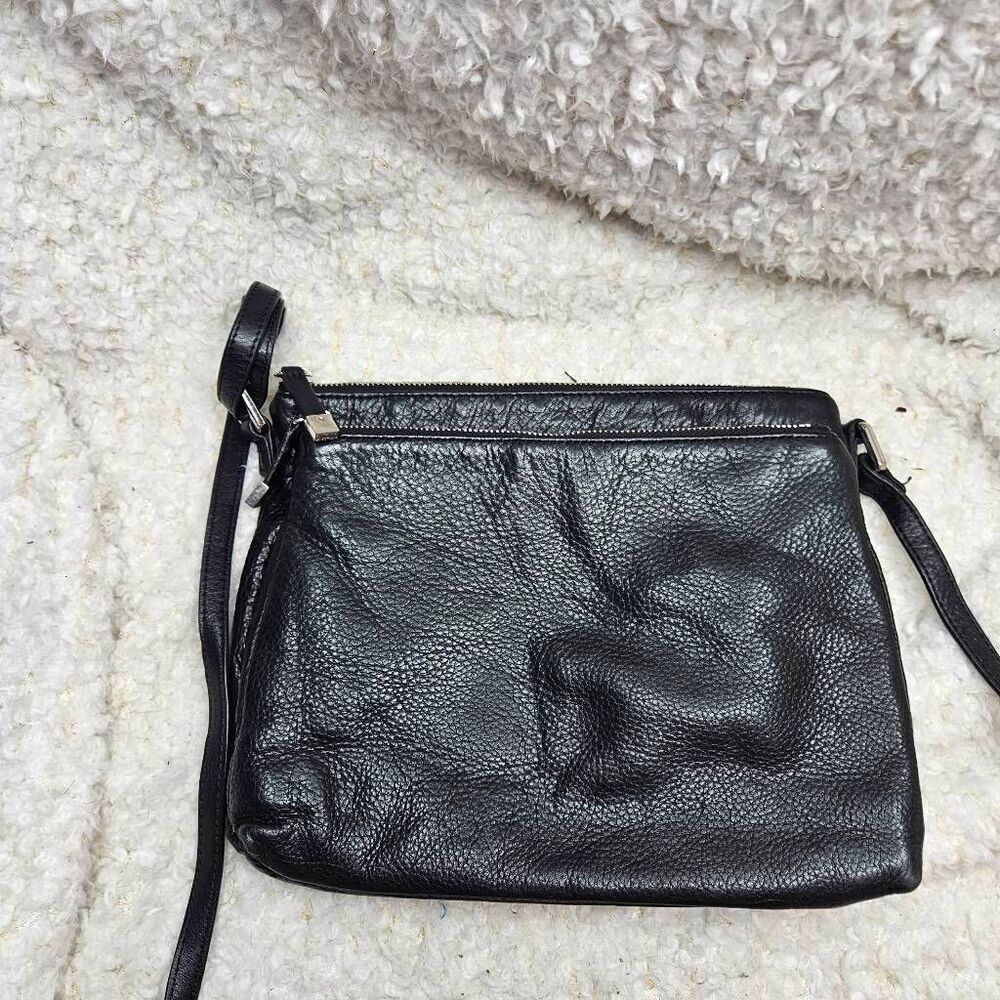 Margot‎ New York Jeanne Black Soft Leather Crossbody Purse